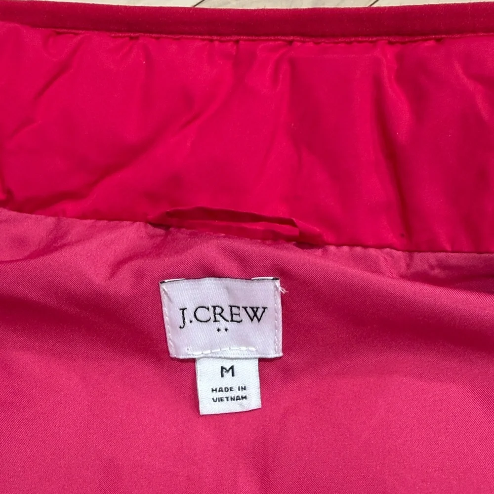 J. Crew Pink Quilted Vest New! Medium